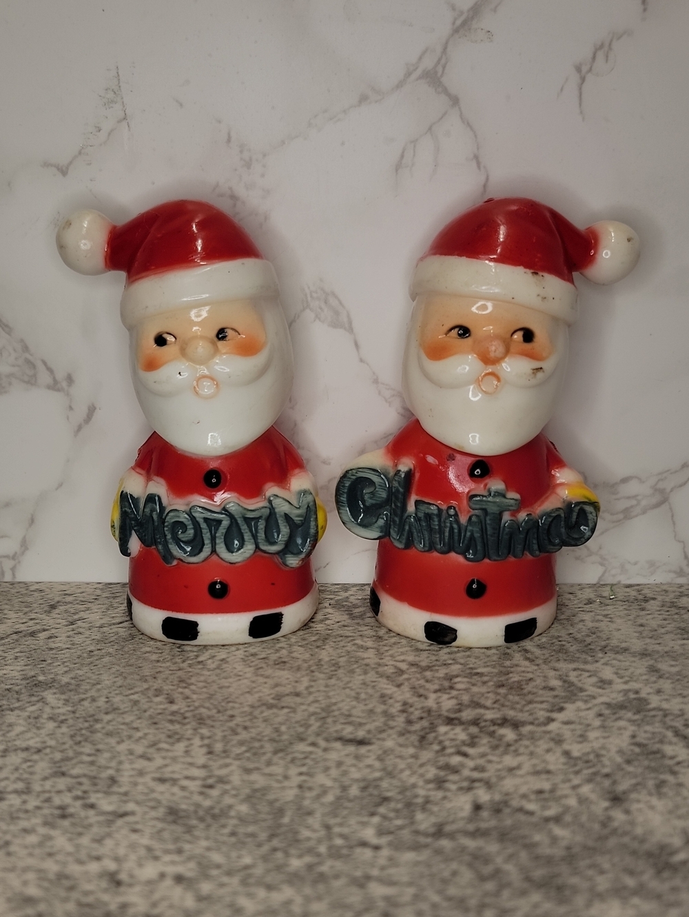 Vintage Brinn Co Santa Claus Salt & Pepper Shaker set MCM Mid Century Modern
